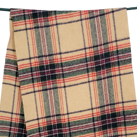 100% Cashmere Vintage Plaid Cold Weather Winter Light Weight Scarf OS - Picture 5 of 11